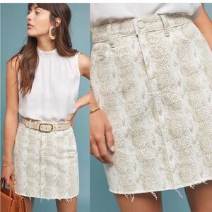Paige snake print mini skirt